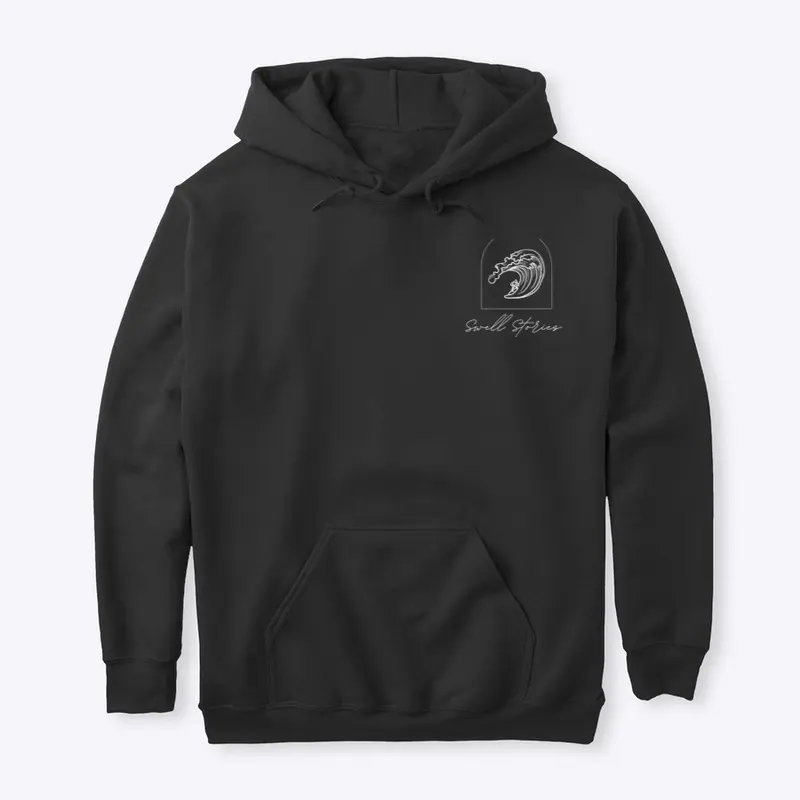 Pullover Hoodie with White Wave Logo