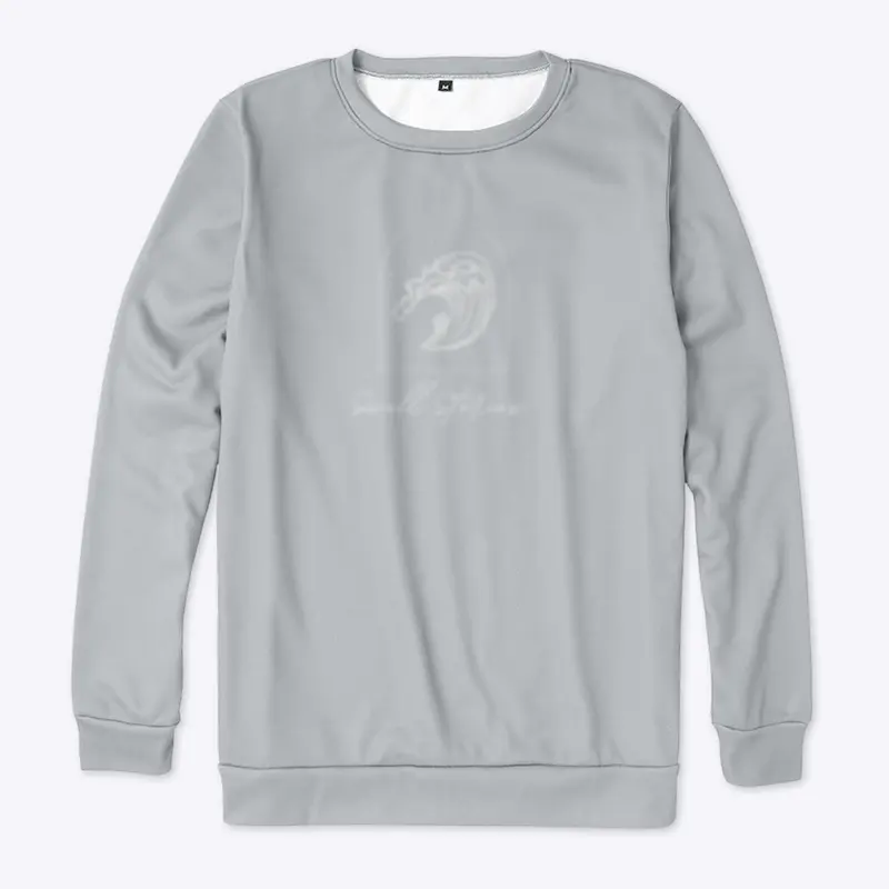 White Wave Crew Neck